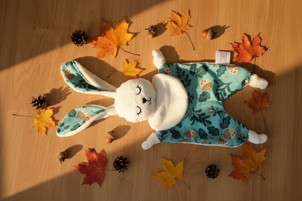 Doudou flat lay nature