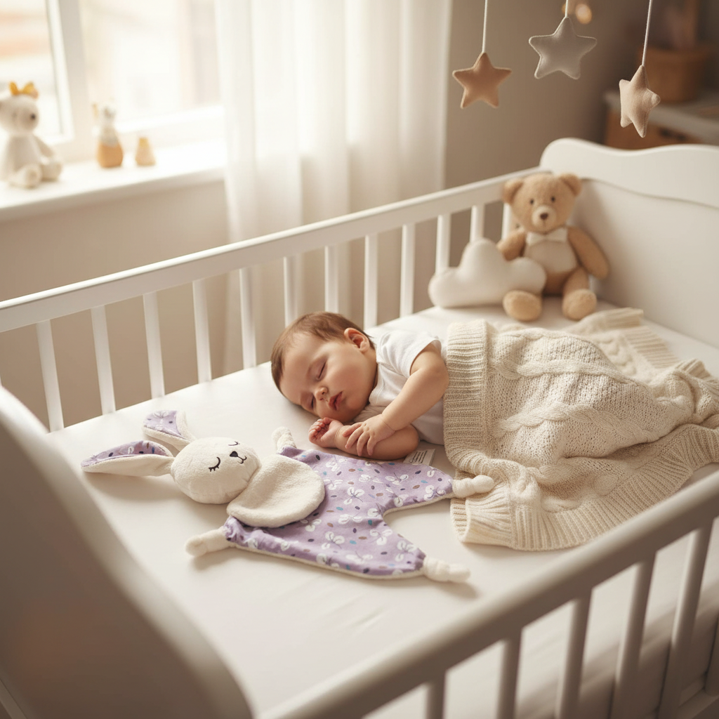 Doudou lapin dans chambre bébé