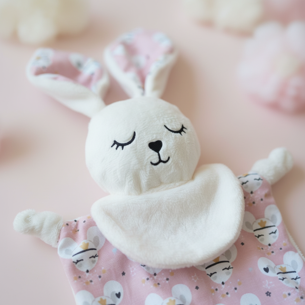Doudou lapin gros plan