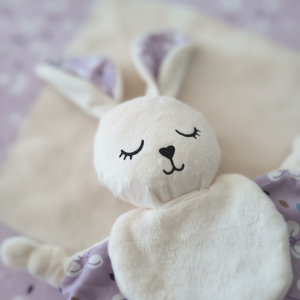 Gros plan visage doudou lapin