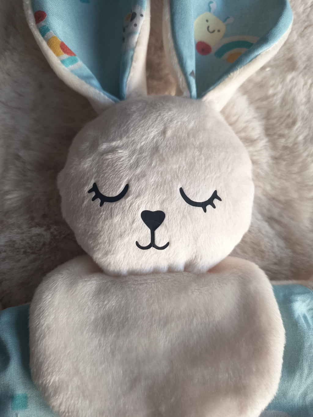 Doudou Lapin Lumi Bleu Ciel – Petits Personnages